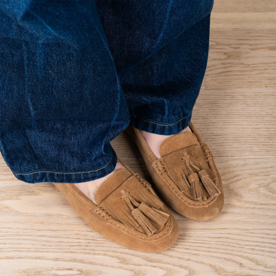 Poelman Taya suède mocassins - cognac, foto 5