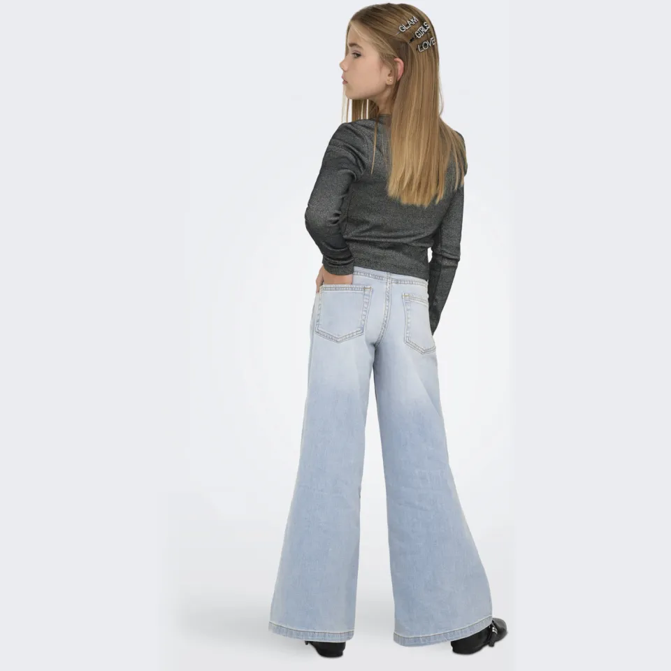 KIDS ONLY GIRL wide leg jeans light blue denim, foto 4
