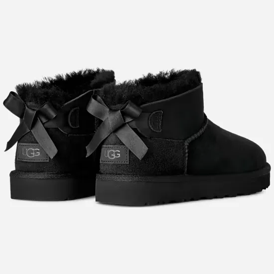 Ugg Ultra Mini Bailey Bow-laarzen zwart, foto 2