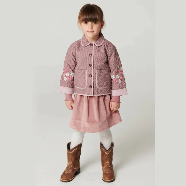 Copenhagen Colors katoenen jas met borduursels roze