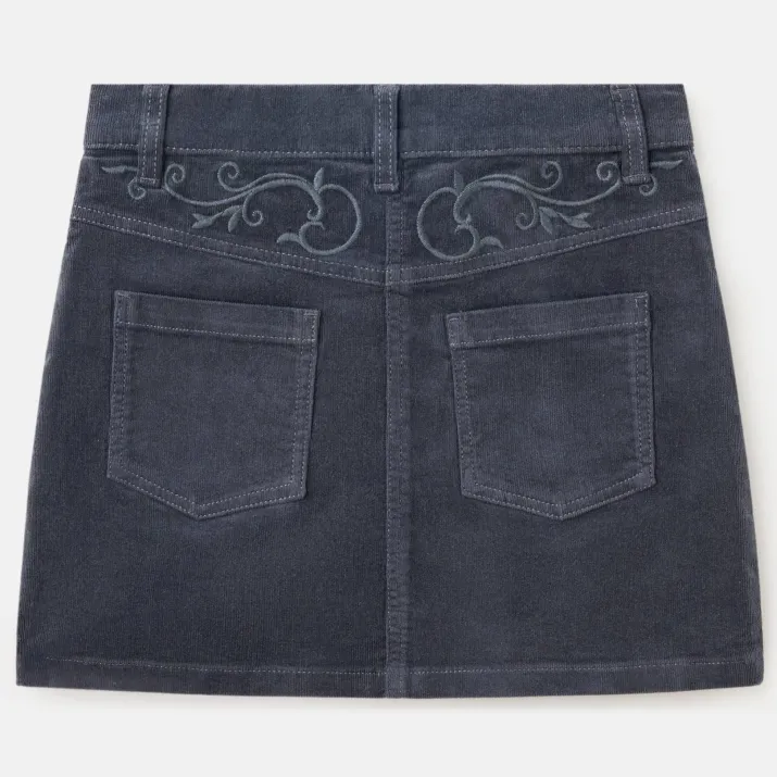 Mango Kids korte corduroy rok grijs, foto 2