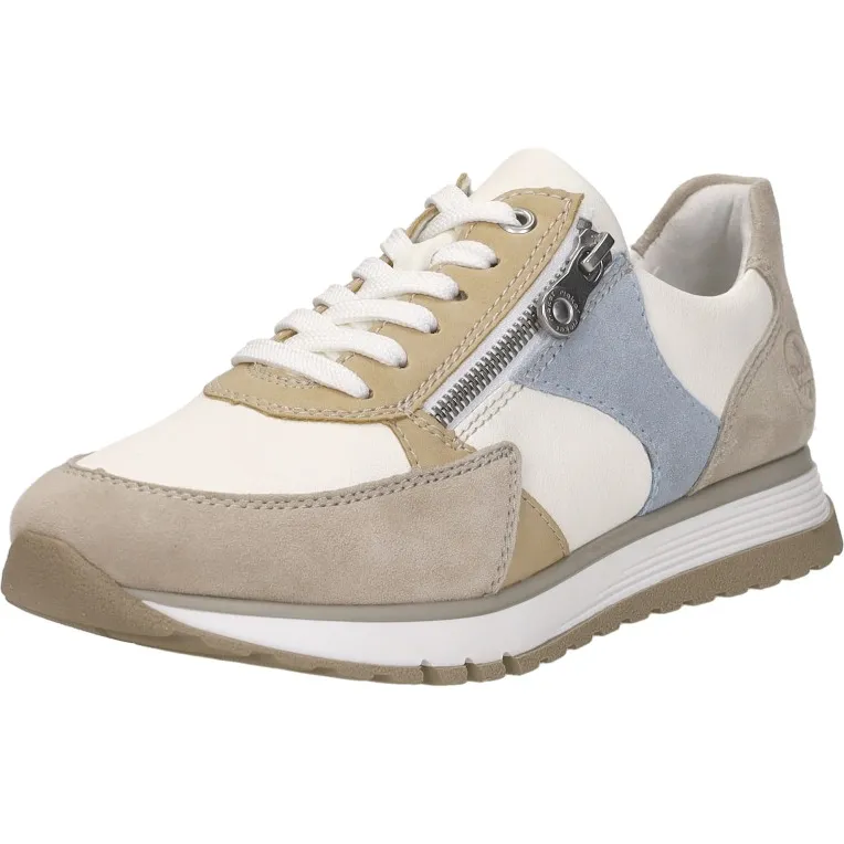 Rieker 273153 lage sneakers gebroken wit, foto 3