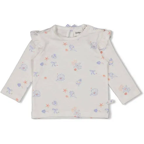 Feetje Sea La Vie longsleeve ecru/blauw