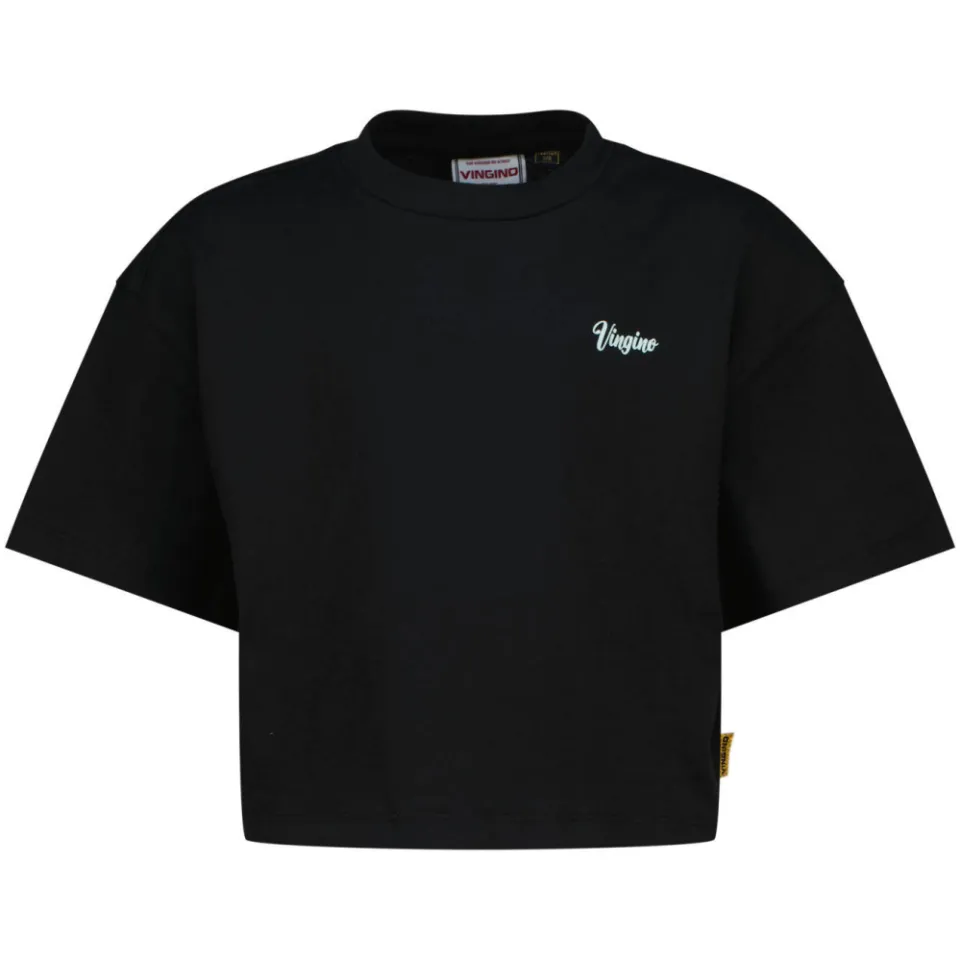 Vingino cropped T-shirt zwart, foto 2