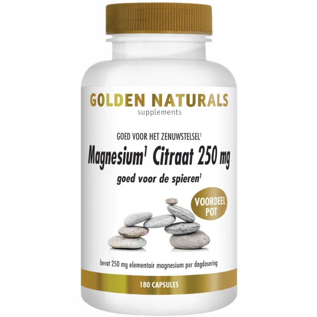 Golden Naturals Magnesium Citraat 250 mg capsules