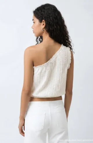 Mango Teen one shoulder top wit, foto 5