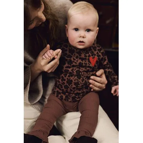 Z8 newborn longsleeve met panterprint bruin, foto 6