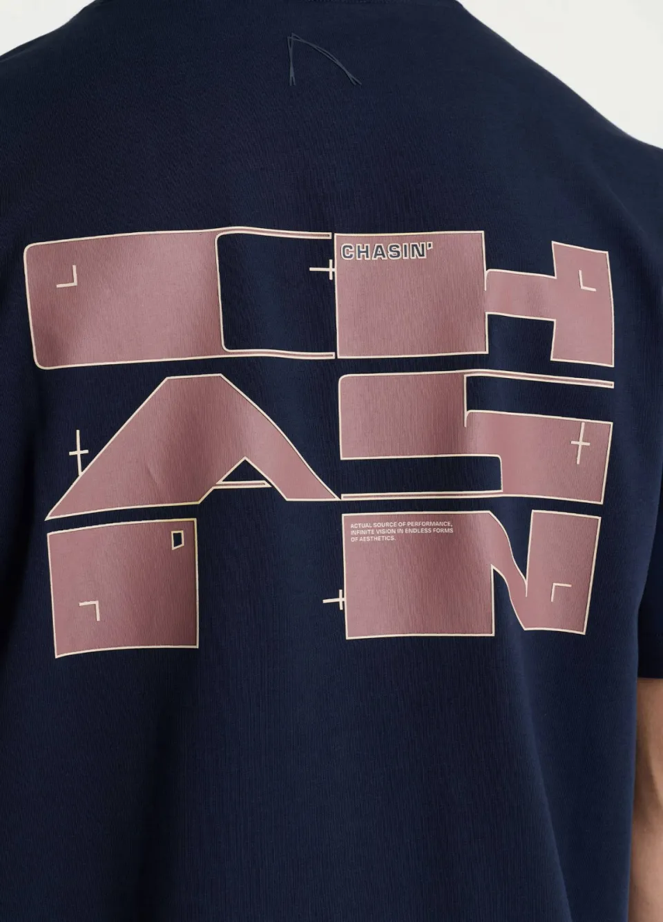 CHASIN' oversized T-shirt met backprint - navy blazer, foto 4