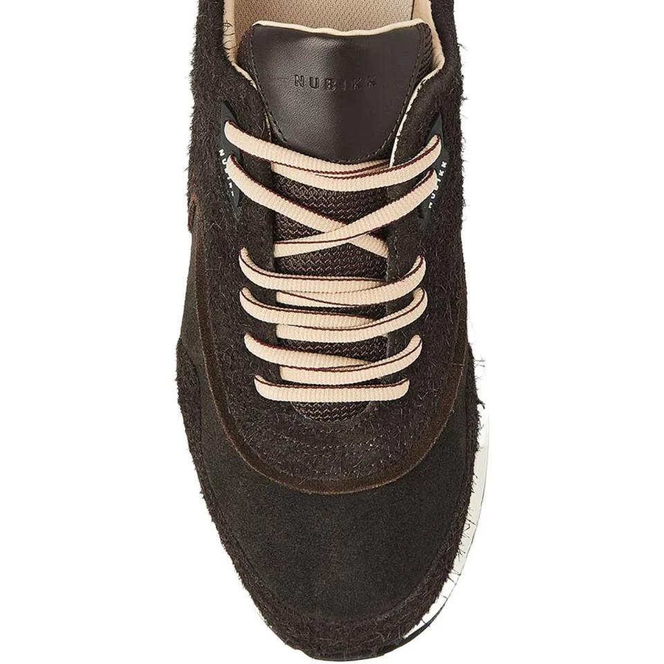 Nubikk Ross Zay chunky leren sneakers donkerbruin bruin, foto 7