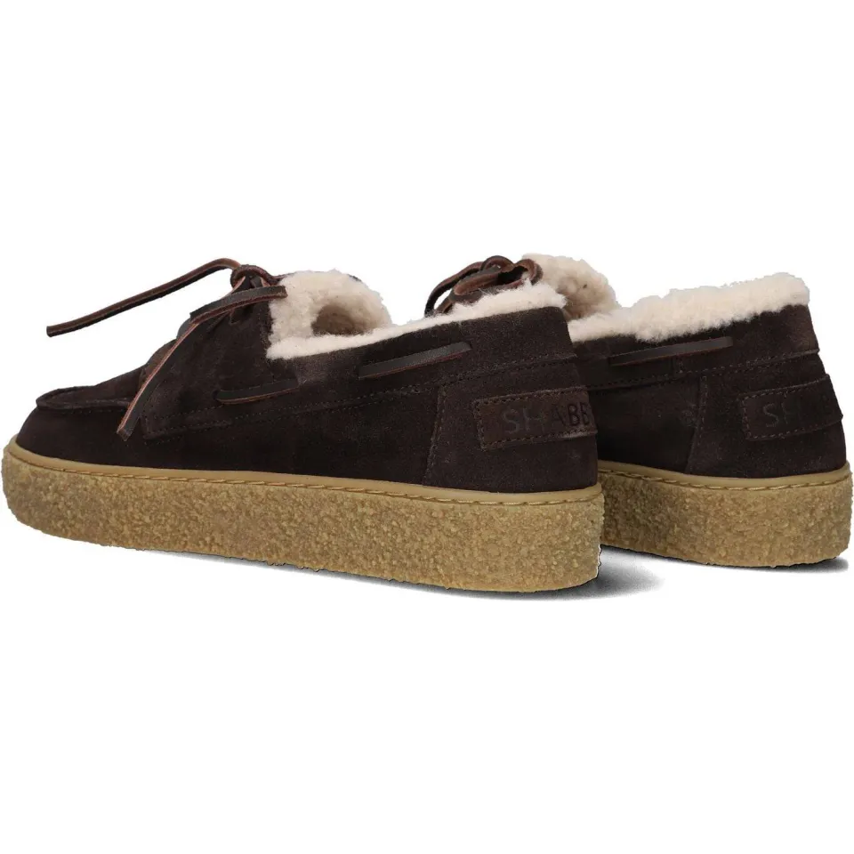 Shabbies Amsterdam Chewy Moccasin veterschoen donkerbruin bruin, foto 4