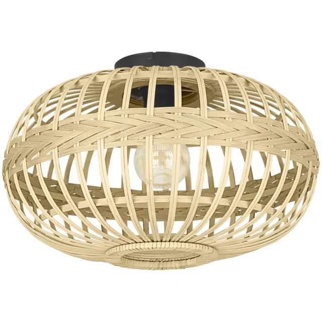 EGLO Amsfield Plafondlamp - E27 - ؠ45 cm - Bruin|Zwart Zwart;Bruin;