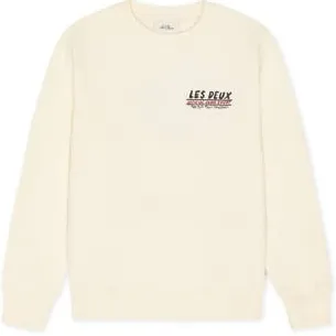 Les Deux rechtvallende sweater met backprint - ecru Backprint