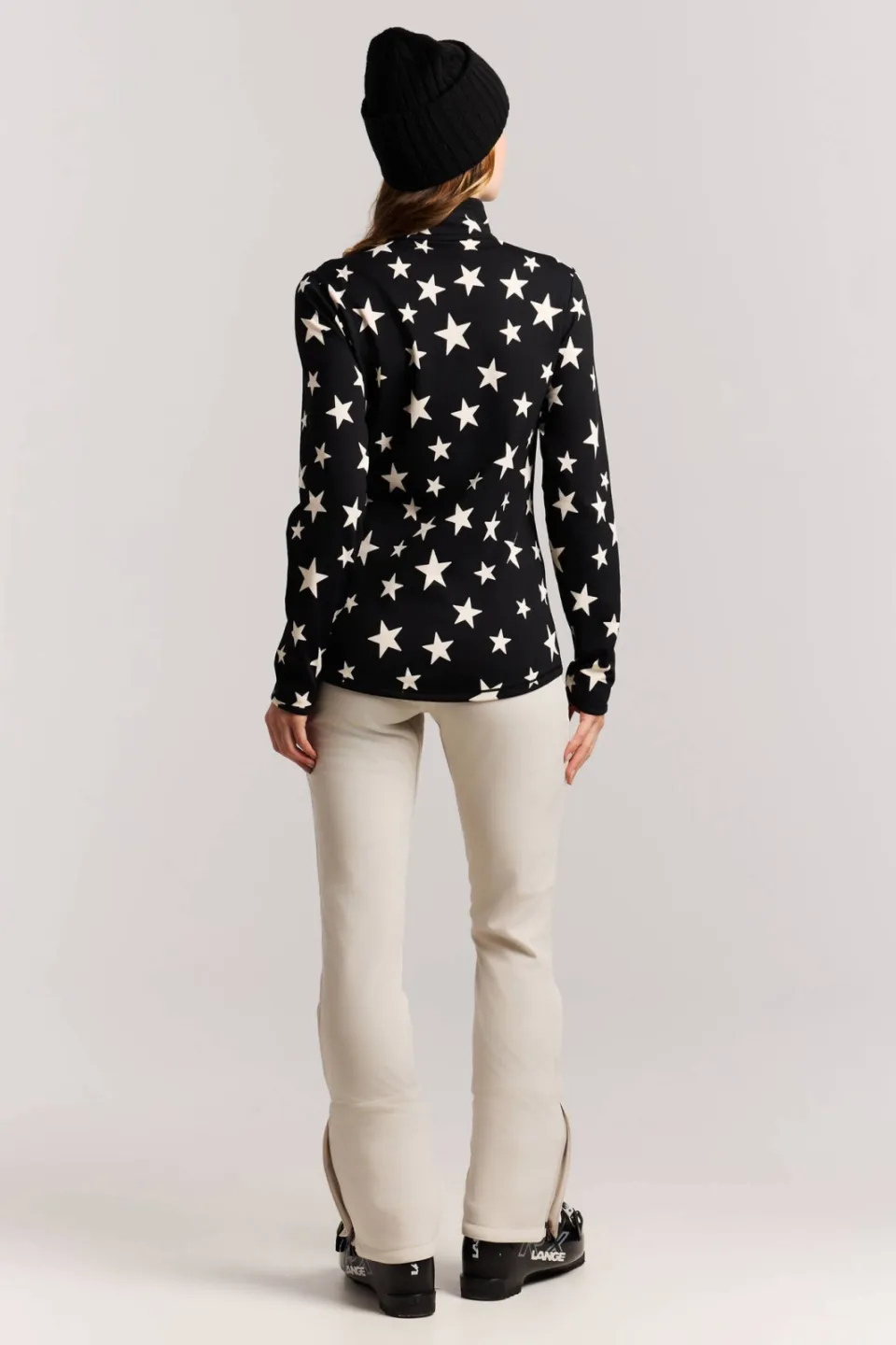 Protest PRTSwana fleece sweater met sterren - zwart/ecru, foto 4