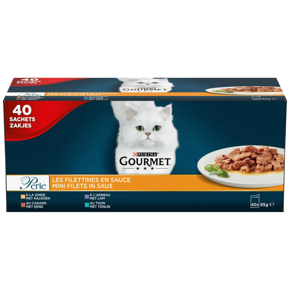 Gourmet Perle Mini Filets in saus kalkoen, eend, tonijn en lam, foto 3