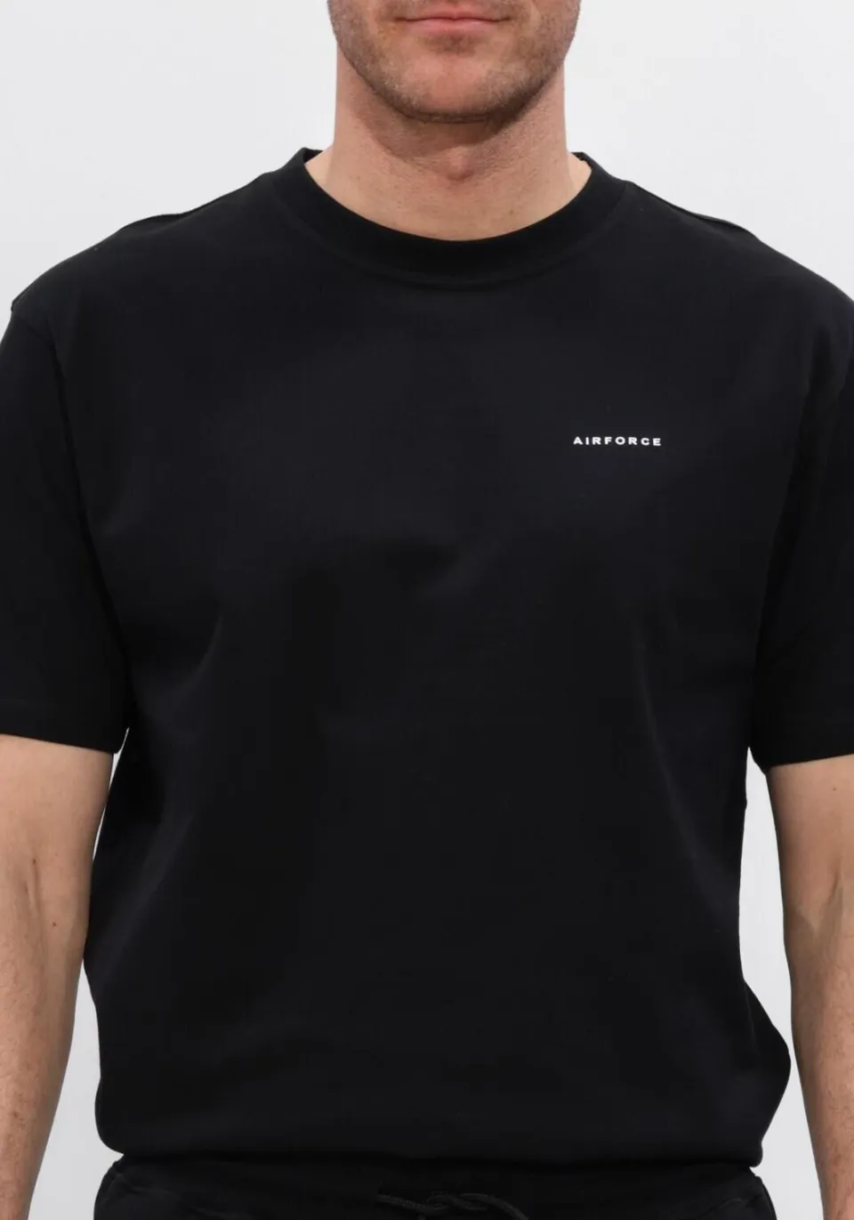 Heren Polo's & T-shirts Airforce Basic T-shirt - Zwart, foto 4
