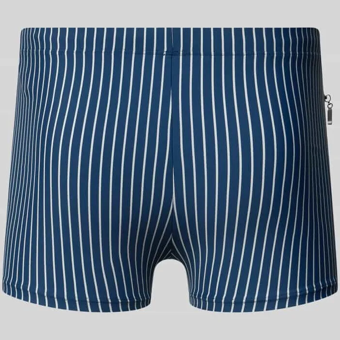 Schiesser Zwembroek in all-over look met ritszak blauw, foto 3