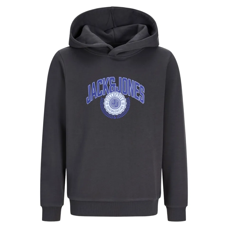 Jack & Jones JUNIOR hoodie met logo - donkergrijs, foto 2