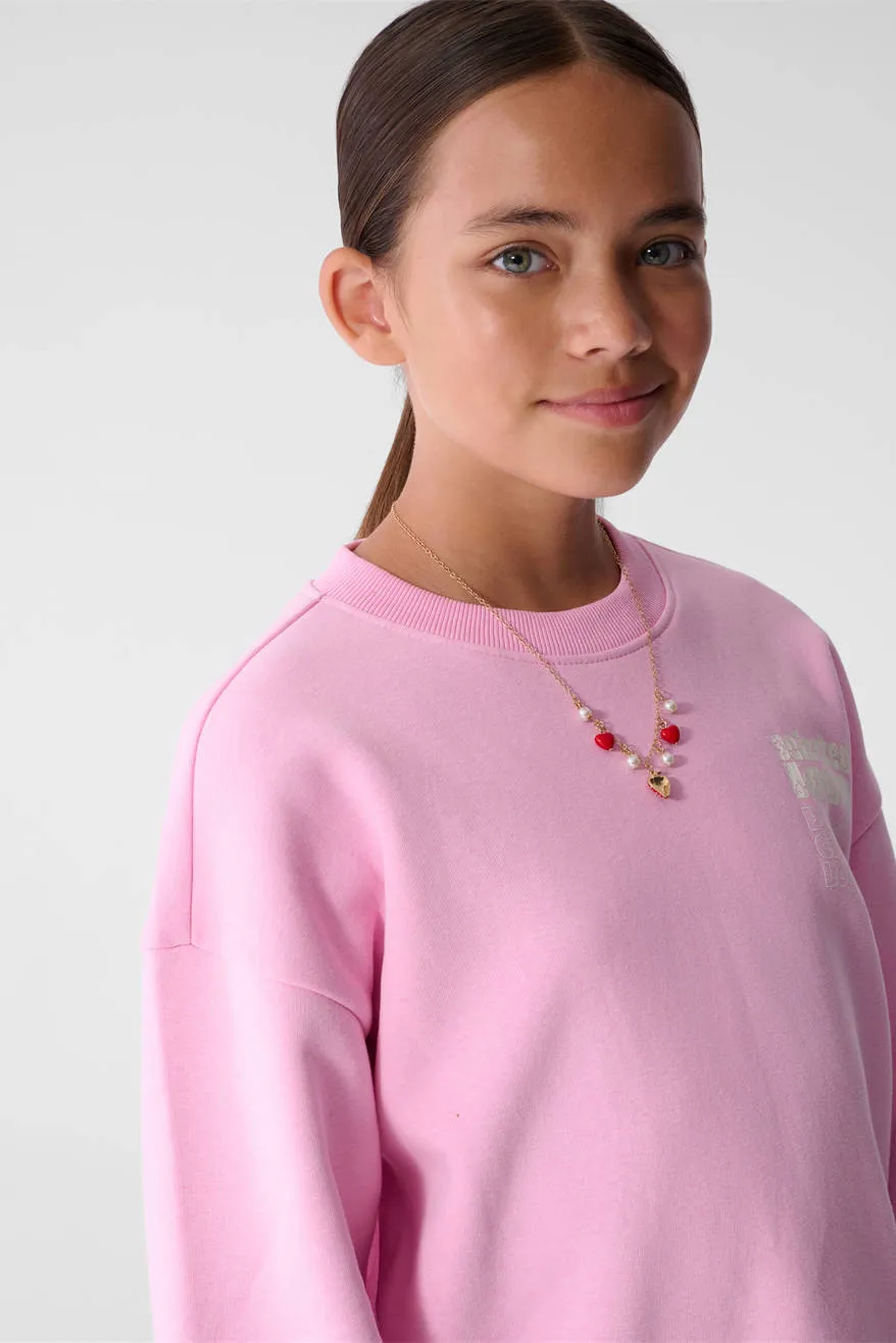 Shoeby oversized sweater met backprint - roze, foto 8