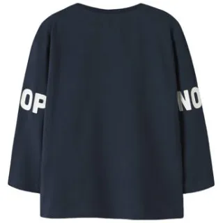 NAME IT MINI Snoopy longsleeve donkerblauw, foto 2