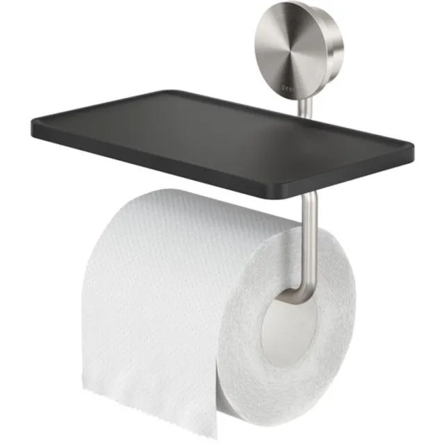 Geesa Opal toiletrolhouder met planchet RVS geborsteld