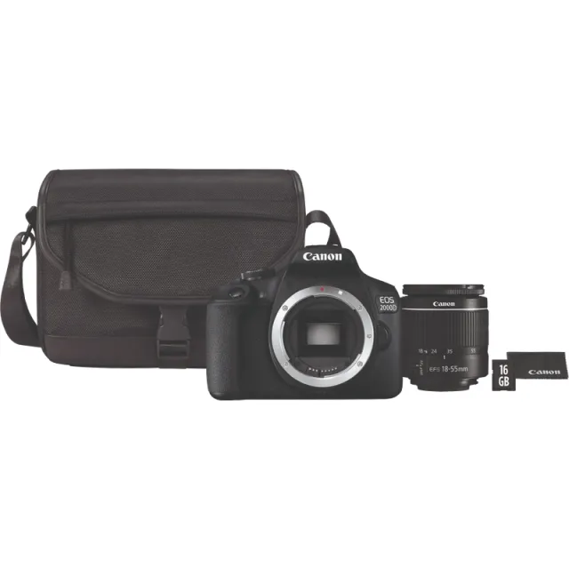Canon 2000D, 18-55, Tas