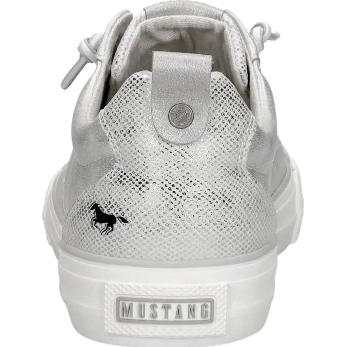 Mustang lage sneakers zilver, foto 4