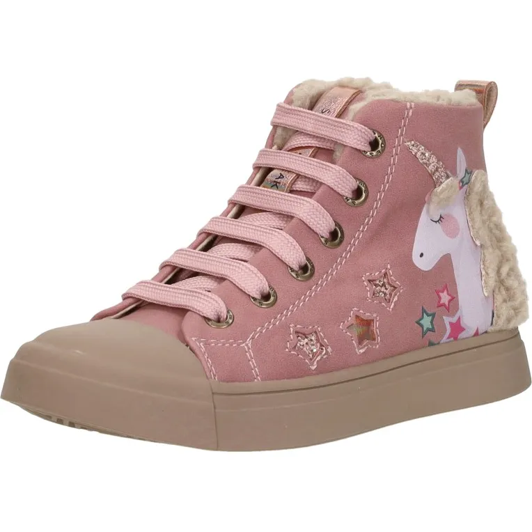Shoesme Unicorn hoge veterboots roze, foto 3