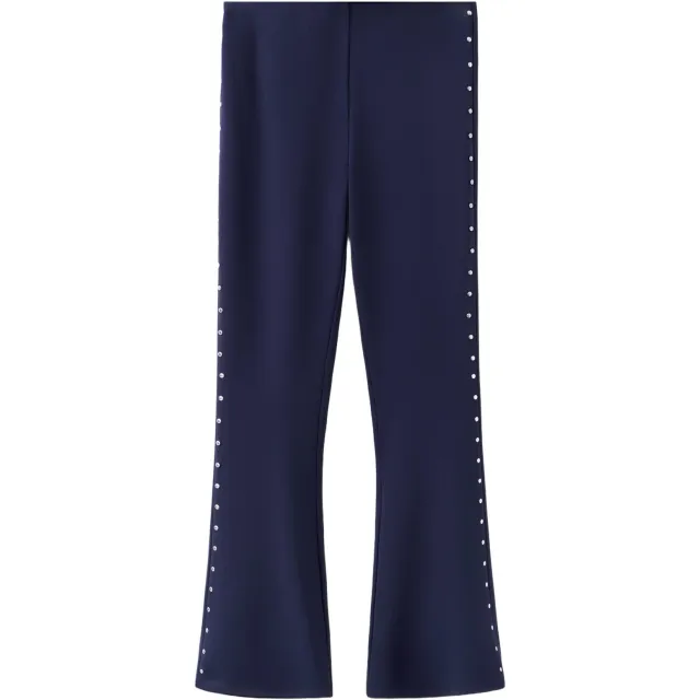 Mango Kids flared legging met studs - marineblauw