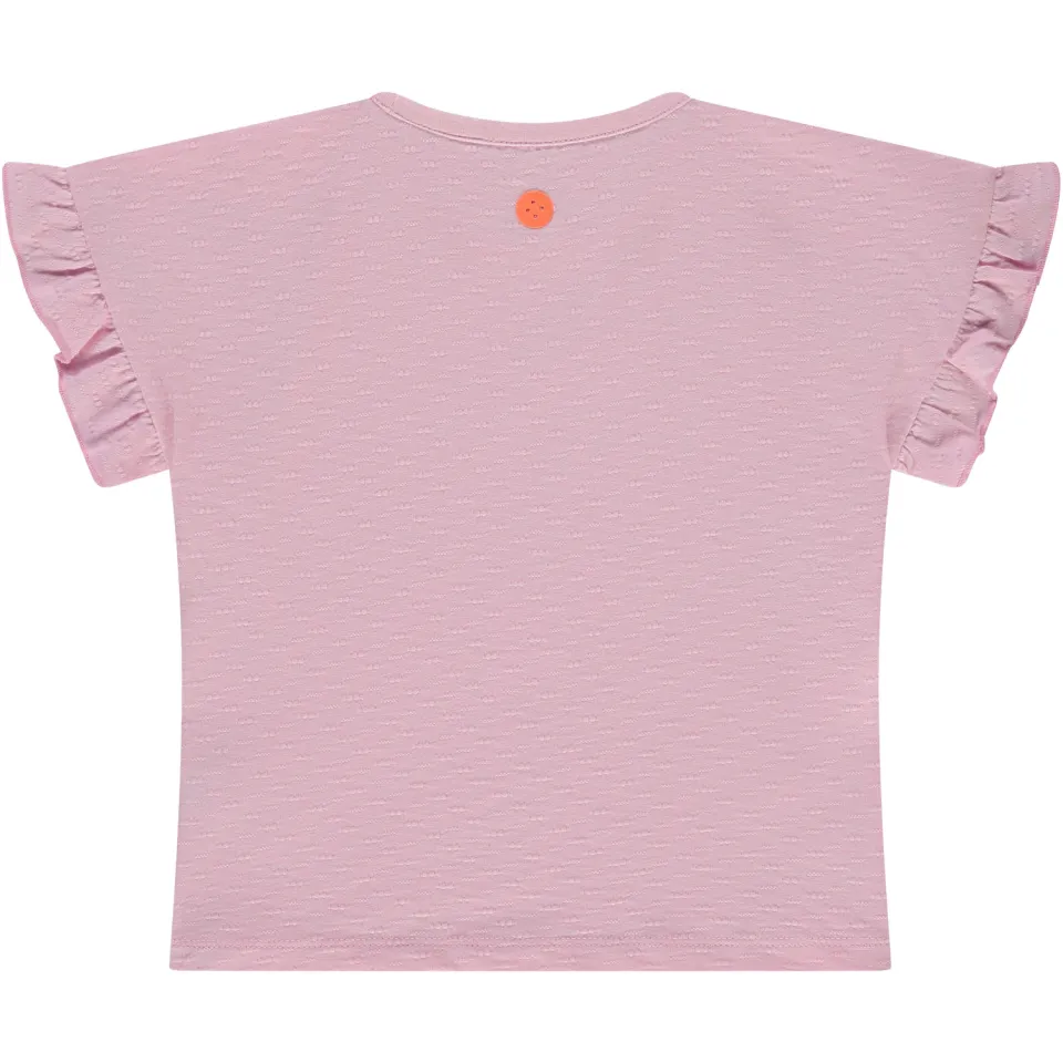 Stains&Stories T-shirt met textuur roze, foto 3