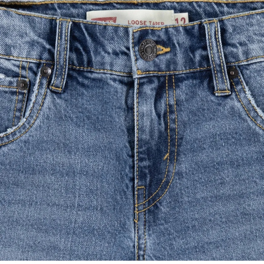 Levi's Kids loose fit straight leg jeans light blue denim, foto 5