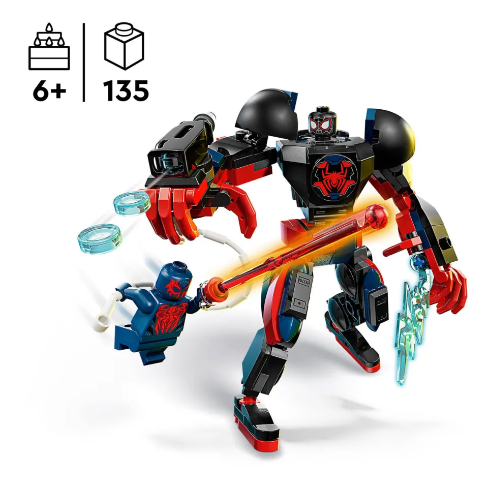 Lego Marvel Spider-Man Miles Morales Mecha vs. Spider-Man 2099 Bouwpakket 76337, foto 2