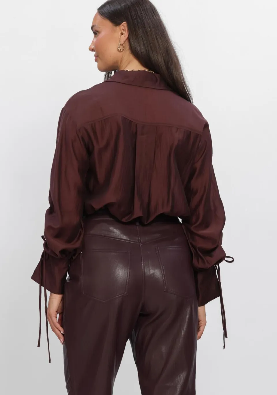 Aaiko blouse donkerrood, foto 4