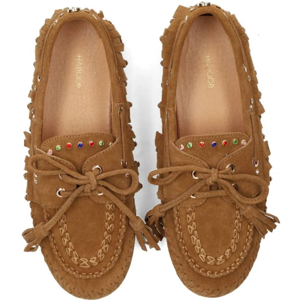 Haboob Yara suède mocassins cognac, foto 2