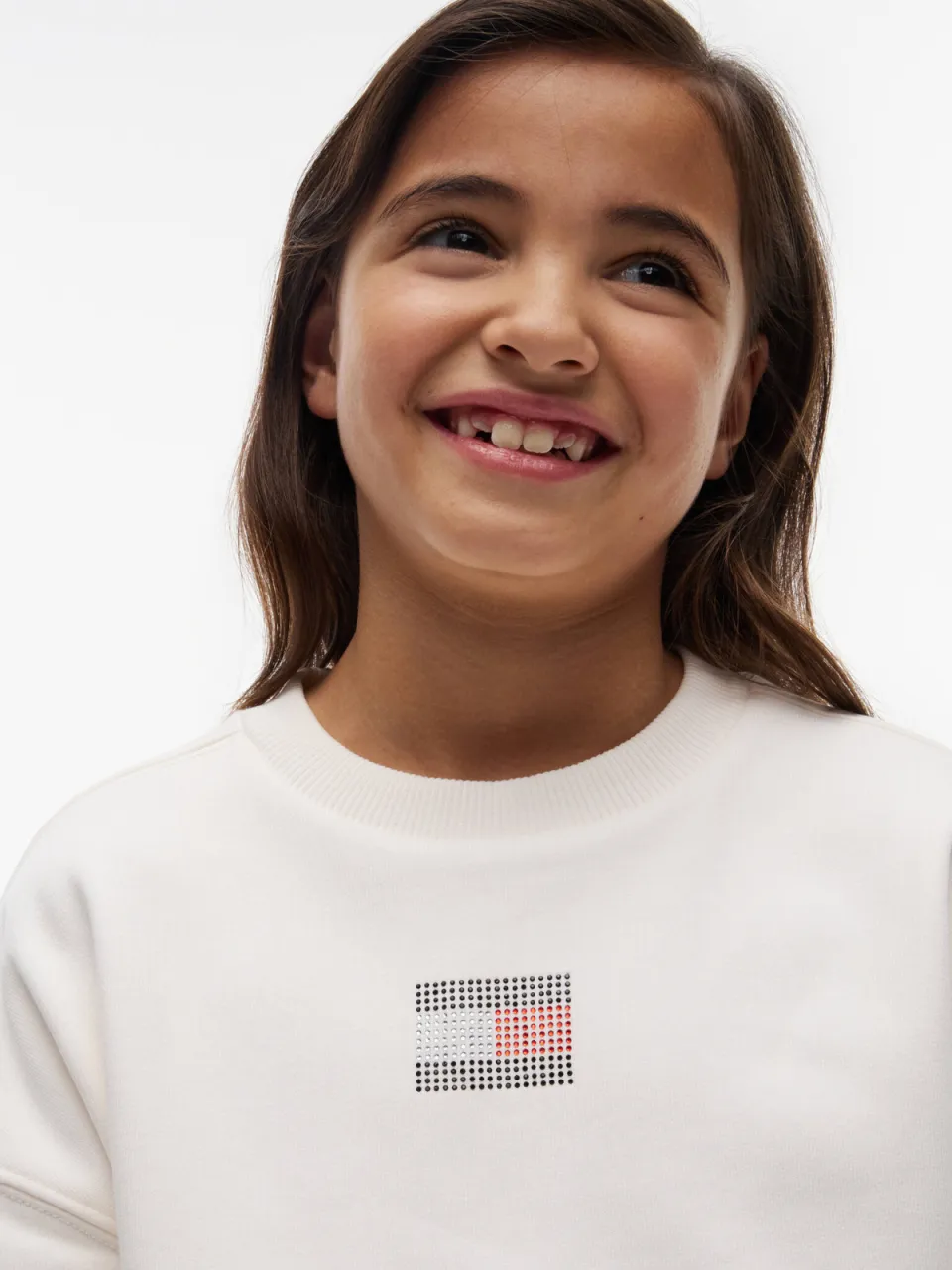 Tommy Hilfiger sweater met print en strass-steentjes - wit, foto 4