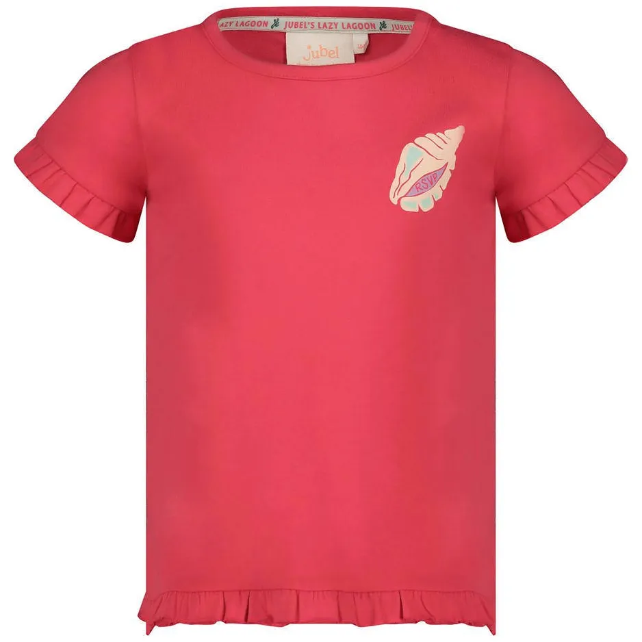 Jubel Lazy Lagoon T-shirt met backprint koraal, foto 3
