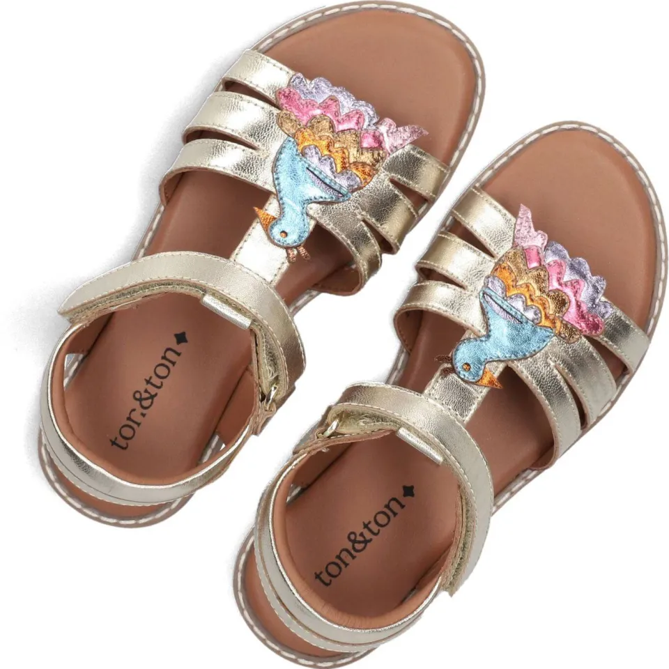Ton & Ton Sandalen Naima Goudkleurig, foto 4