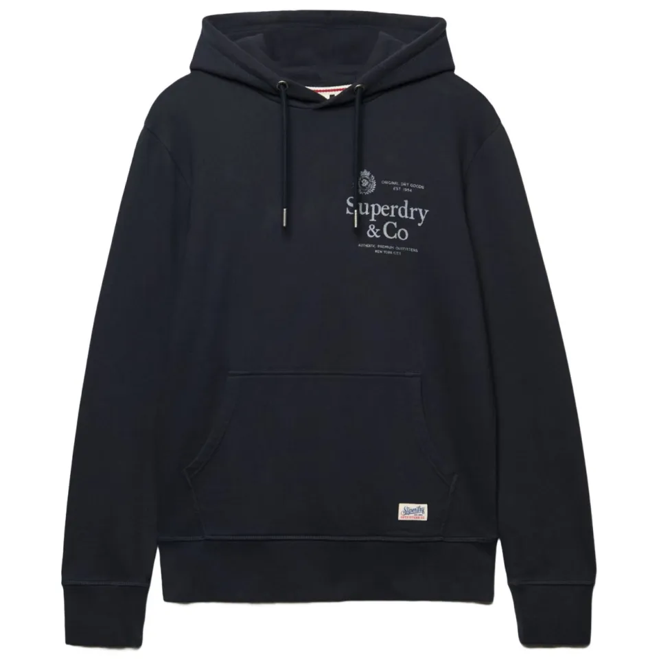 Superdry 1954 COMPANY RELAXED HOOD regular fit hoodie met logo - donkerblauw, foto 2