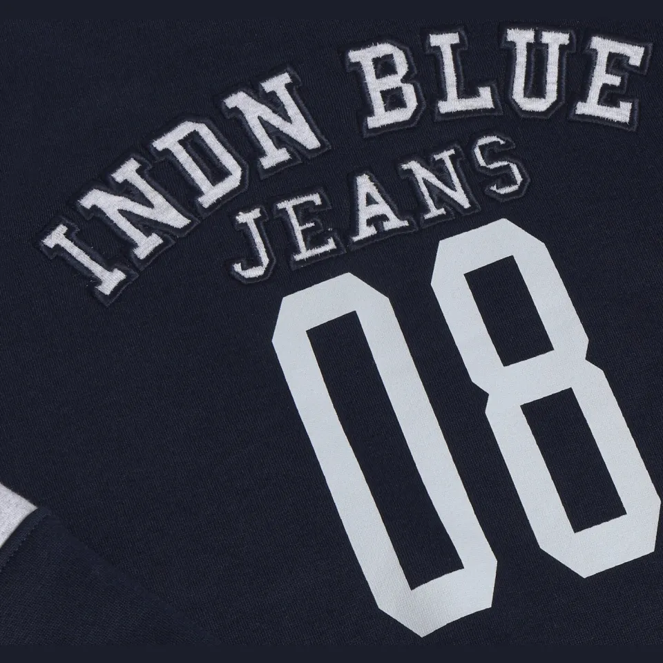 Indian Blue Jeans oversized sweater met print - donkerblauw, foto 4