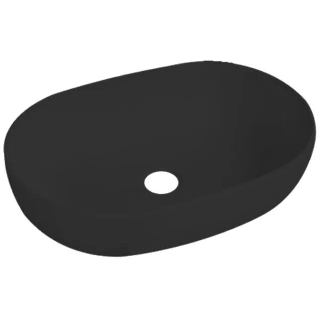 Wastafel Best Design Lariano Opbouw 60x42,5x14cm Keramiek Mat Zwart