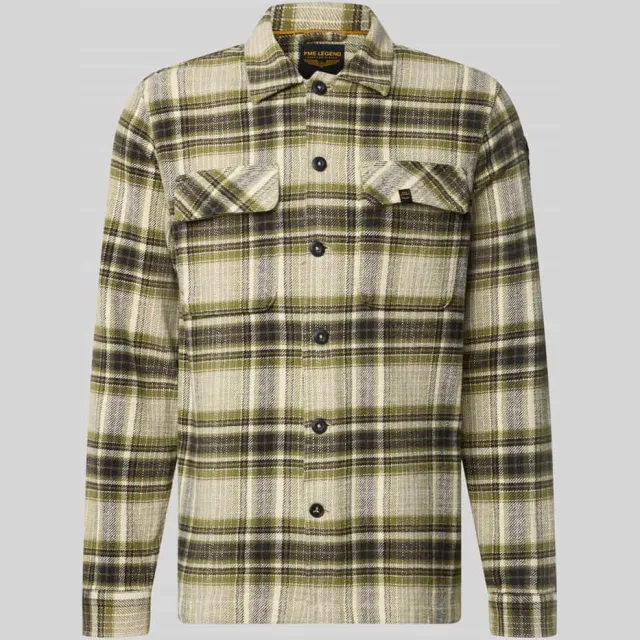 PME Legend Regular fit vrijetijdsoverhemd met labeldetail loden green, foto 2