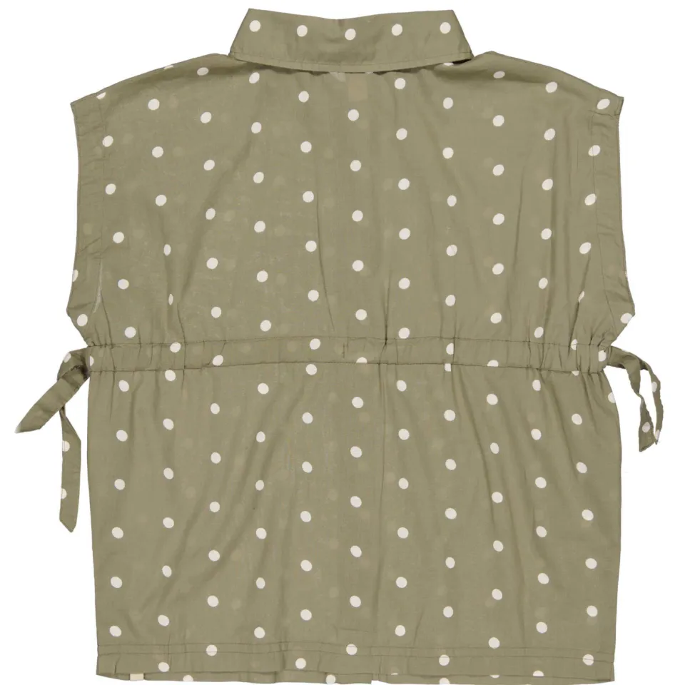 LEVV blousetop met stippen groen, foto 4
