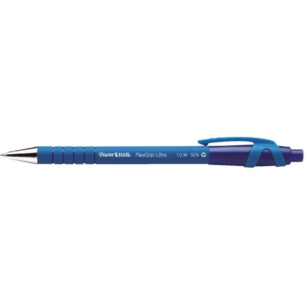 Paper Mate Balpen paper mate flexgrip ultra medium blauw Valuepack 30+6 gratis