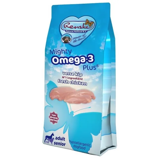 Renske Mighty Omega-3 Plus hondenvoer kip