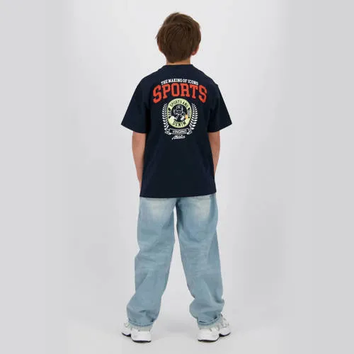 Vingino T-shirt met backprint donkerblauw, foto 3