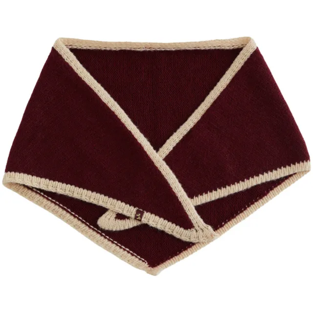 WE Fashion sjaal donkerrood beige Donkerrood/beige