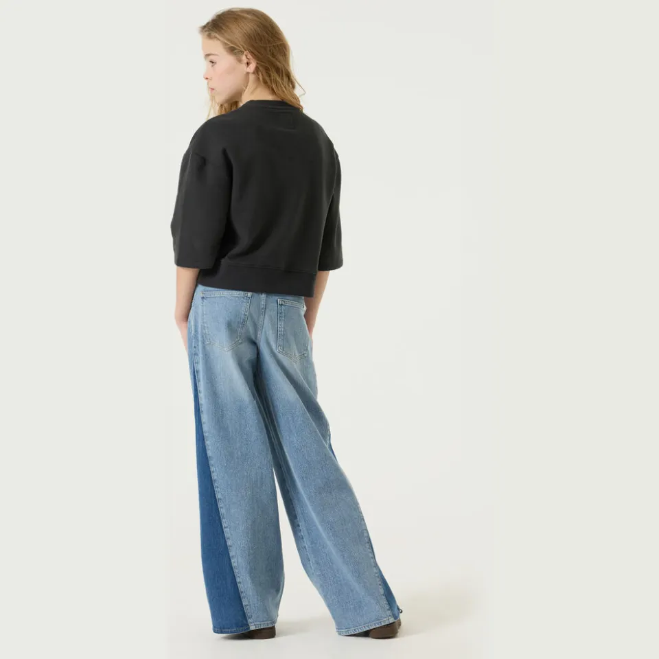 Garcia boxy cropped sweater met tekst - grijs, foto 5