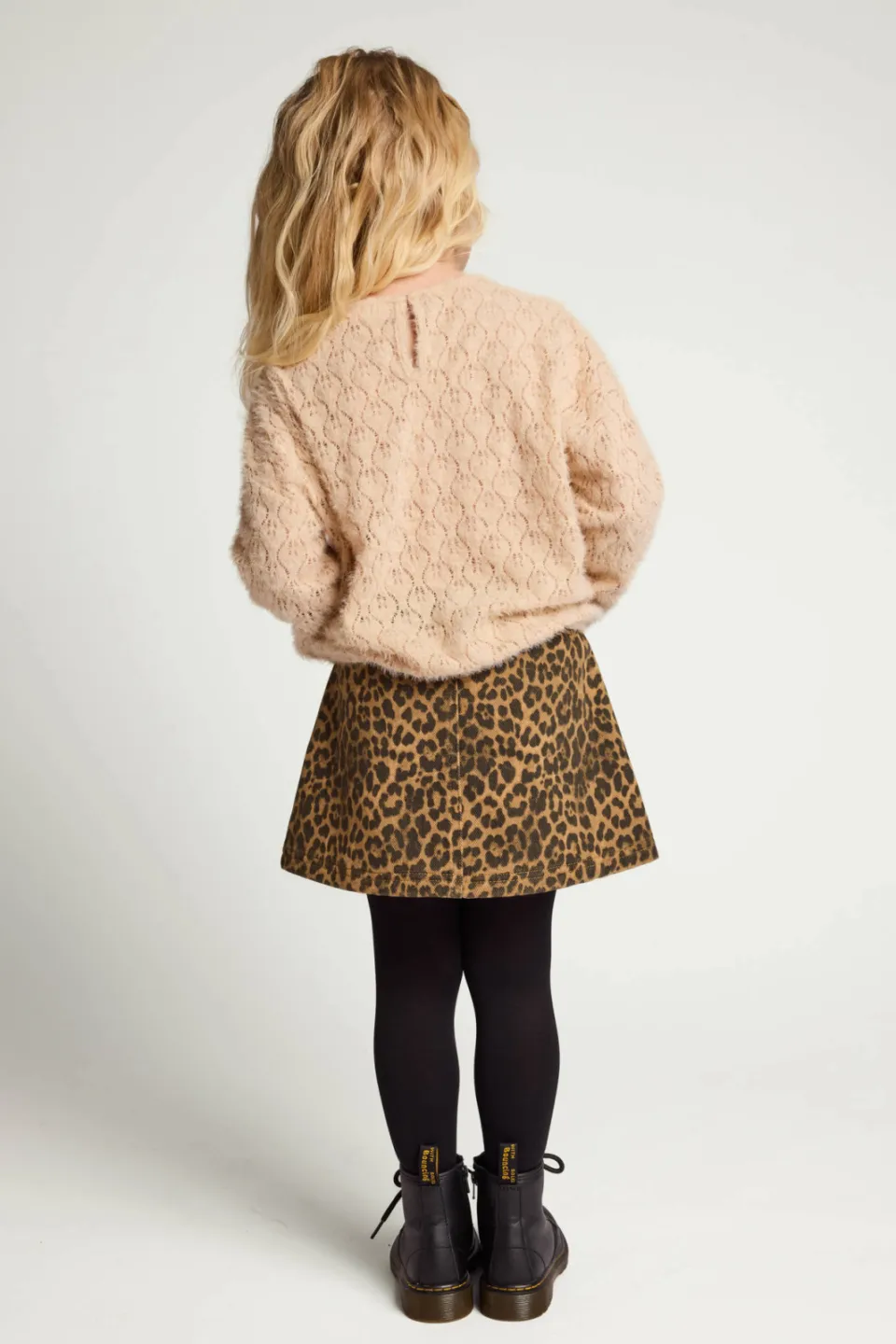 LOOXS little korte spijkerrok panterprint bruin, foto 4