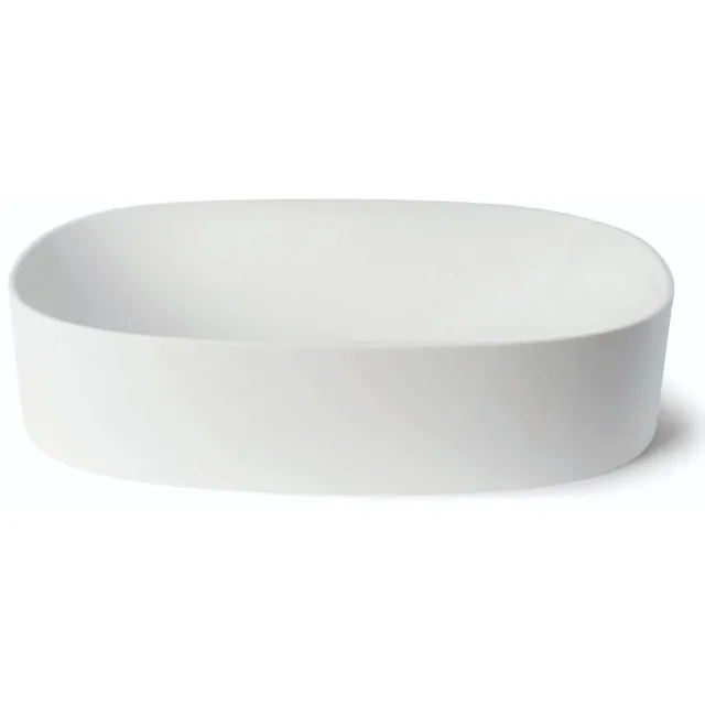 Luca Sanitair Waskom Luca Sanitair Tate 55x35x12,5 cm Solid Surface Mat Wit
