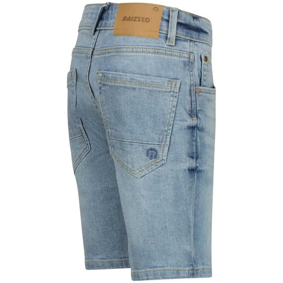 Raizzed jeansshort lichtblauw light blue stone, foto 6