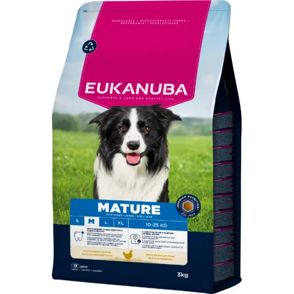 Eukanuba Mature Medium hondenvoer met kip